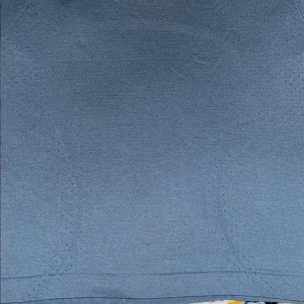 lululemon athletica Perforated V-Neck Performance Top in Slate Blue - Picture 4 of 8